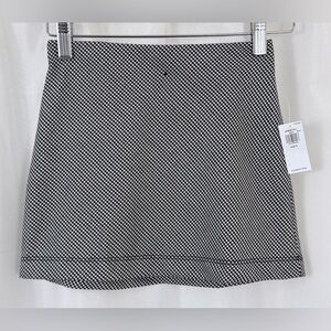Girls Old Navy Lightweight Pull On Black & White Checkered Skirt Small (6/7) NWT